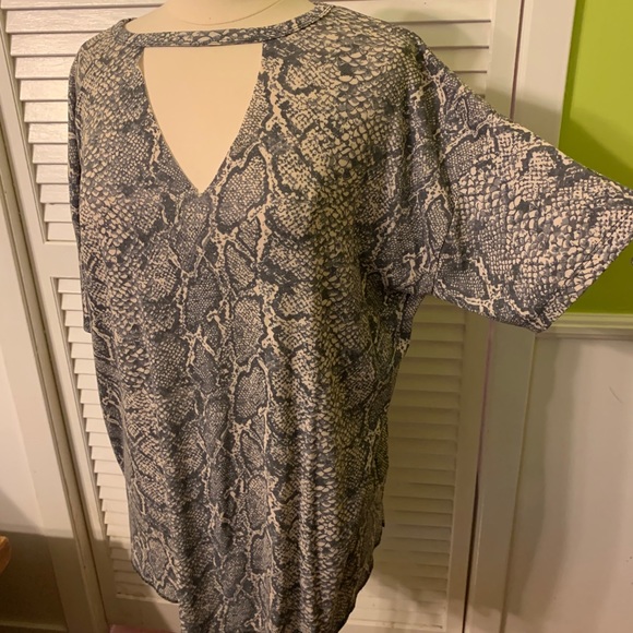 Crazy Train Tops - Crazy Train Snake skin pattern shirt